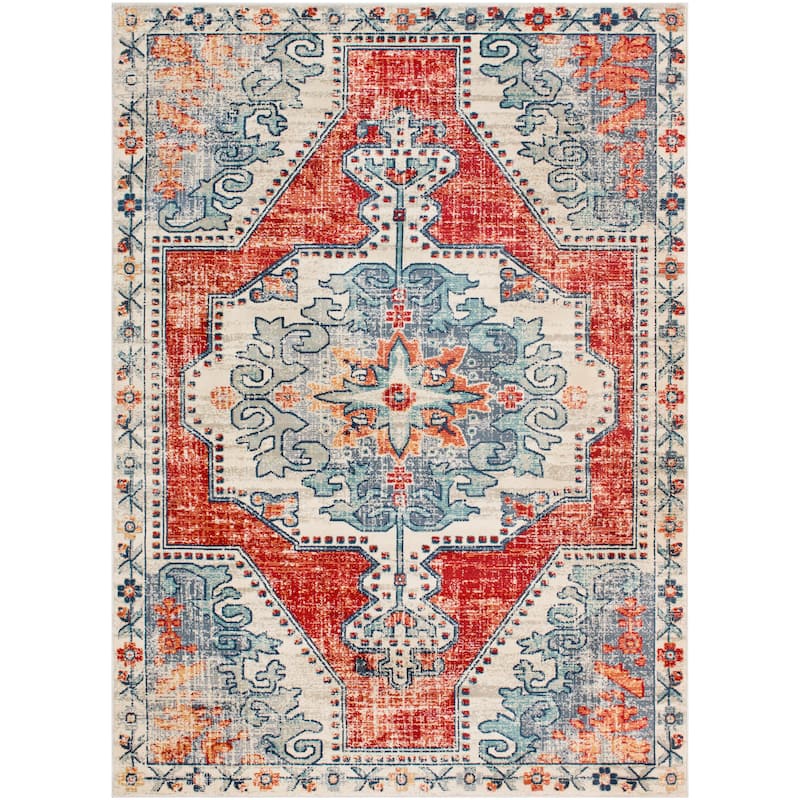 Livabliss Lleucu Distressed Persian Area Rug