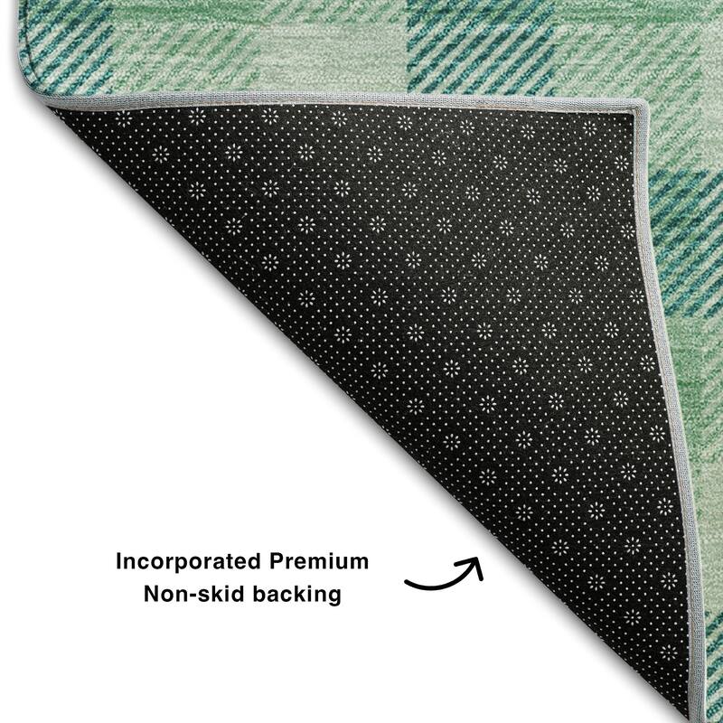 Premium Washable Super Soft Plaid Mayfield Rug