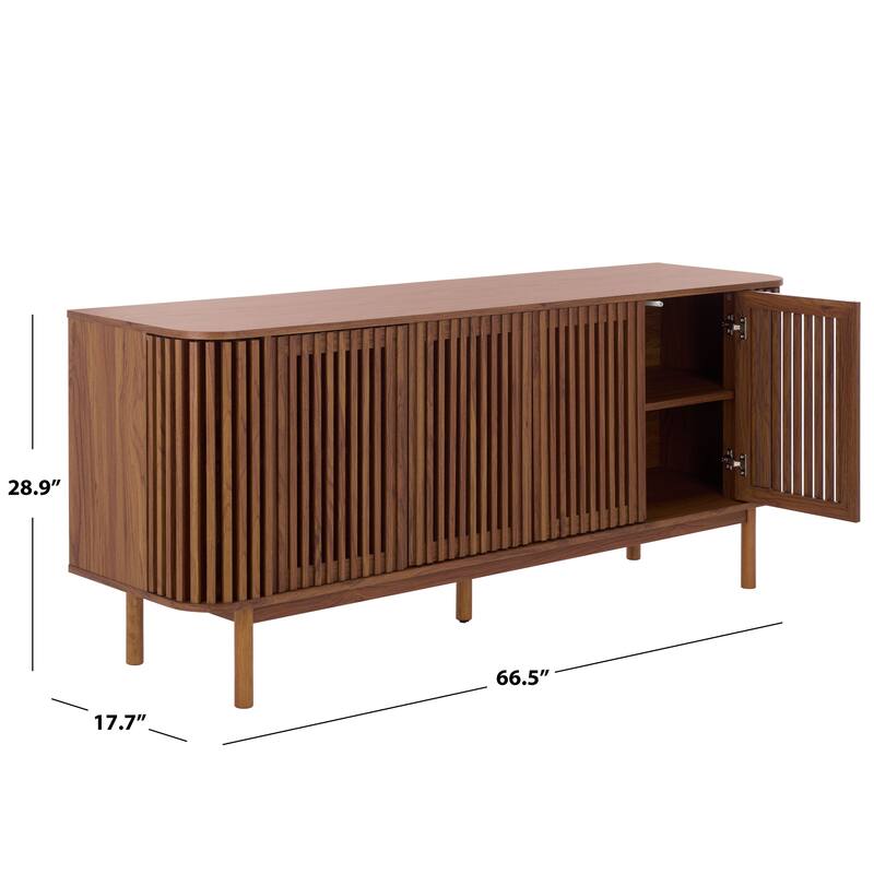 SAFAVIEH Home Adiel 4-Door Sideboard - 67"W x 18"D x 29"H