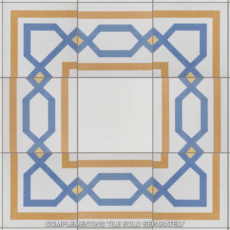 Merola Tile Revival Frame 7-3/4" x 7-3/4" Ceramic Floor and Wall Tile