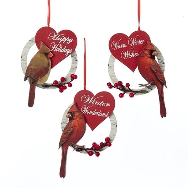Shop Pack Of 12 Red Brown And White Cardinal Bird With Winter