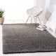 SAFAVIEH August Shag Veroana Solid 1.5-inch Thick Rug - 4' x 6' - Grey