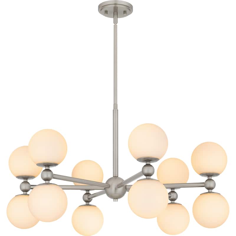 Elser 12-Light Brushed Nickel Chandelier