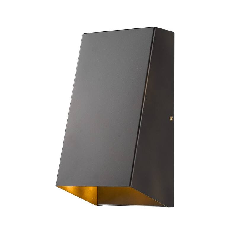 Decorative Antique Bronze Geometric Wall Sconce for Home Lighting - 4.25” x 5” x 9.75”