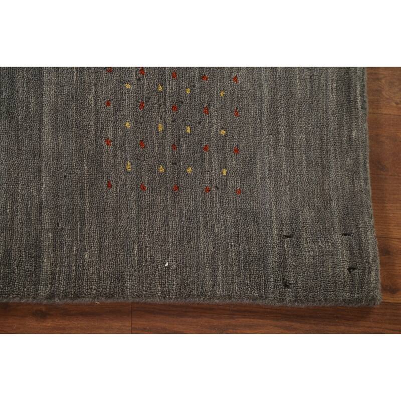 Tribal Gabbeh Oriental Area Rug Hand-Knotted Wool Carpet - 6'10"x 9'10"