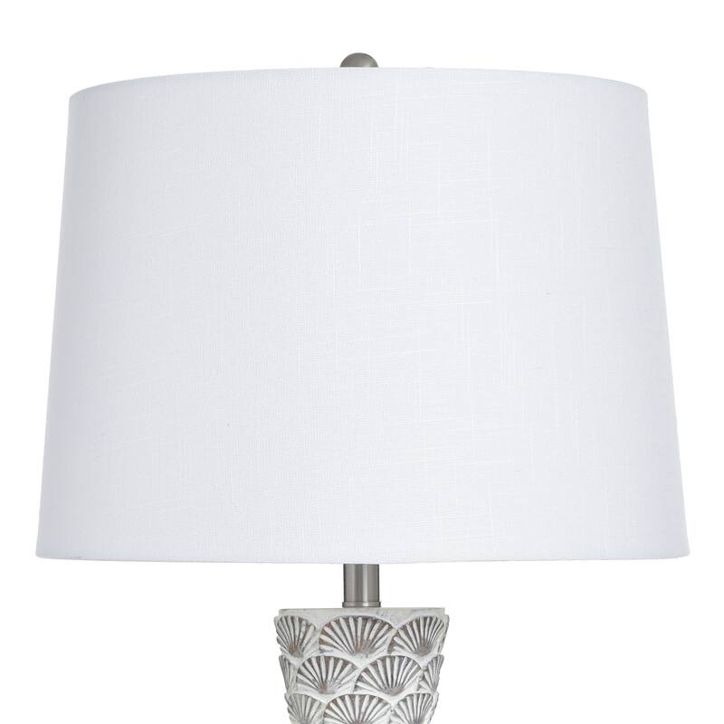 StyleCraft Poly & Steel Table Lamp - Saponay - Beige Shade
