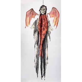 50" Hanging Animated Halloween Reaper with Moving Wings & Light Up Eyes