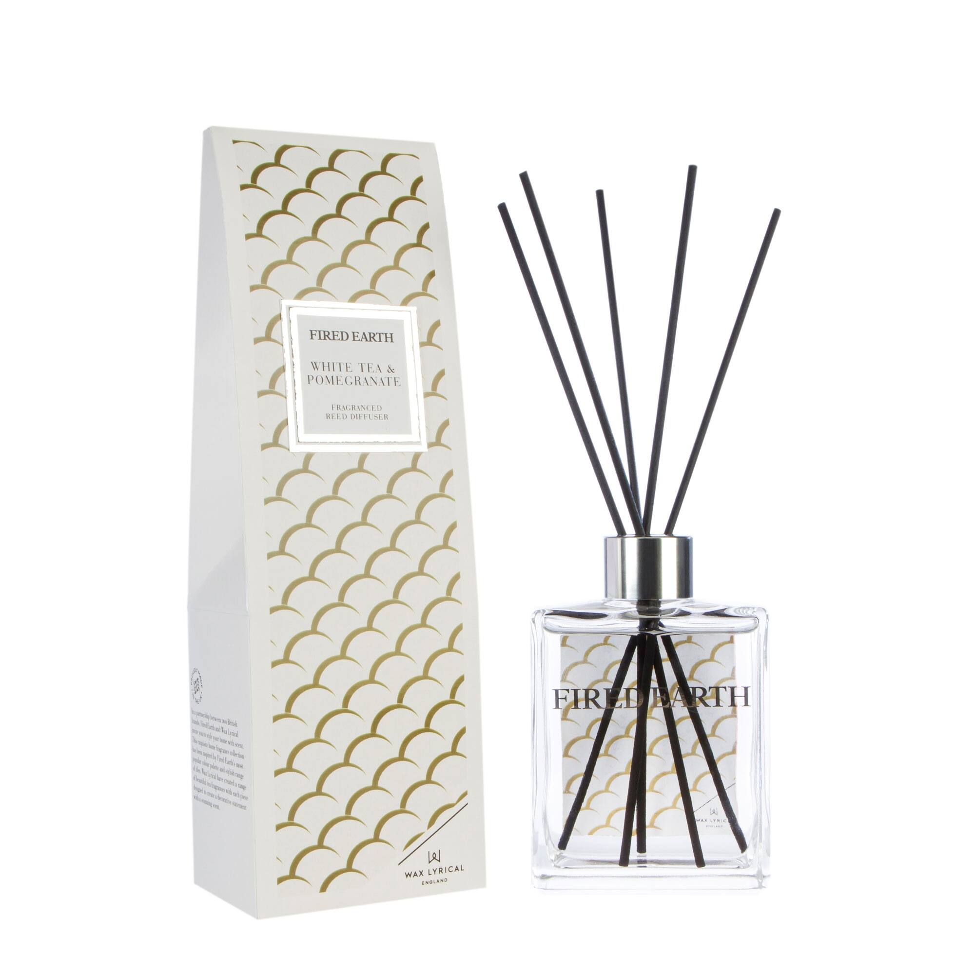Wax Lyrical Fired Earth White Tea and Pomegranate Reed Diffuser Bed
