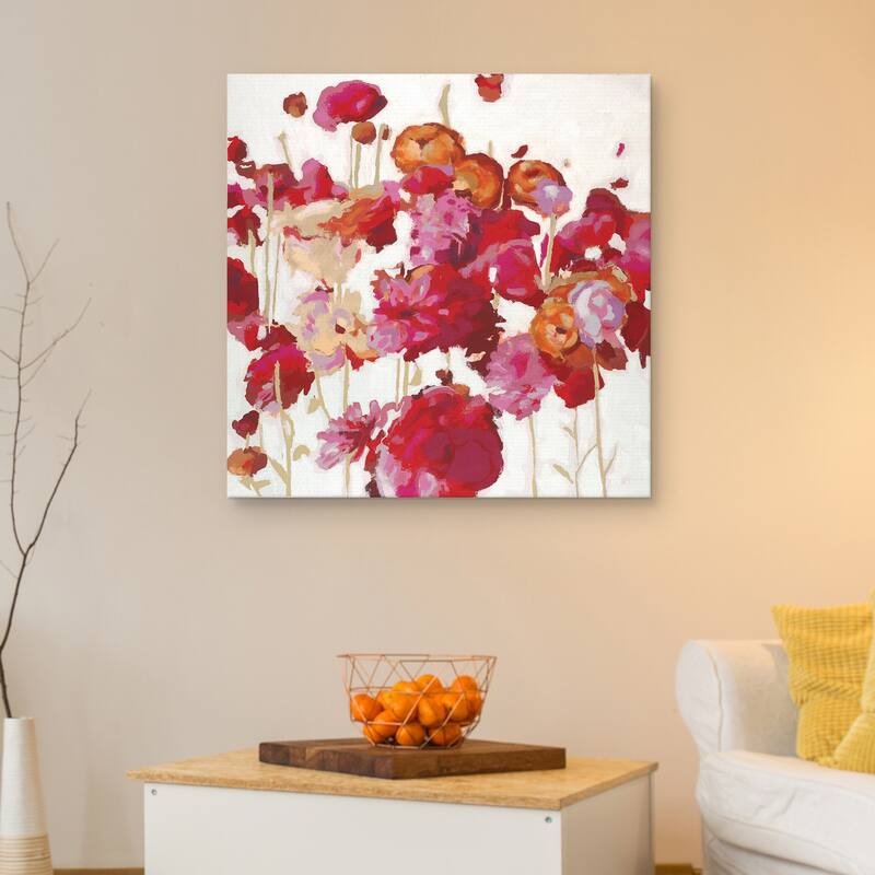 Red Floral Dream I by Randy Hibberd Canvas Art Print