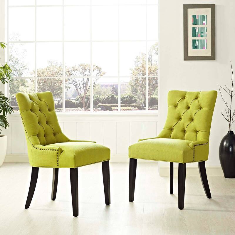 Modway Regent Fabric Dining Chair (Set of 2) - Wheatgrass