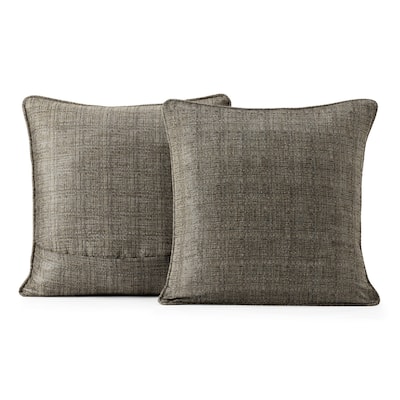 Exclusive Fabrics Yarn Dyed Designer Faux Raw Textured Silk Cushion Cover (Set of 2)