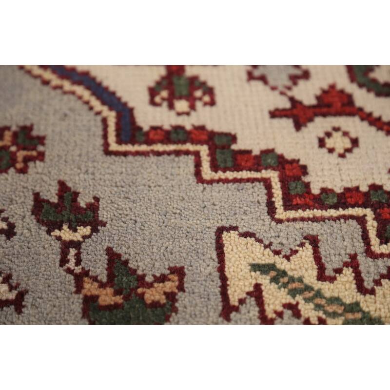 Geometric Traditional Heriz Serapi Indian Rug Handmade Wool Carpet - 7'11" x 9'10"