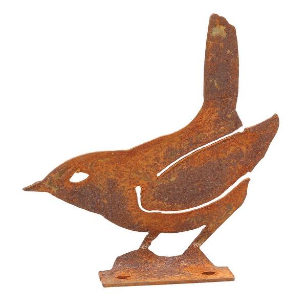 Shop Elegant Garden Design Set Of 3 Metal Birds Rusted Steel