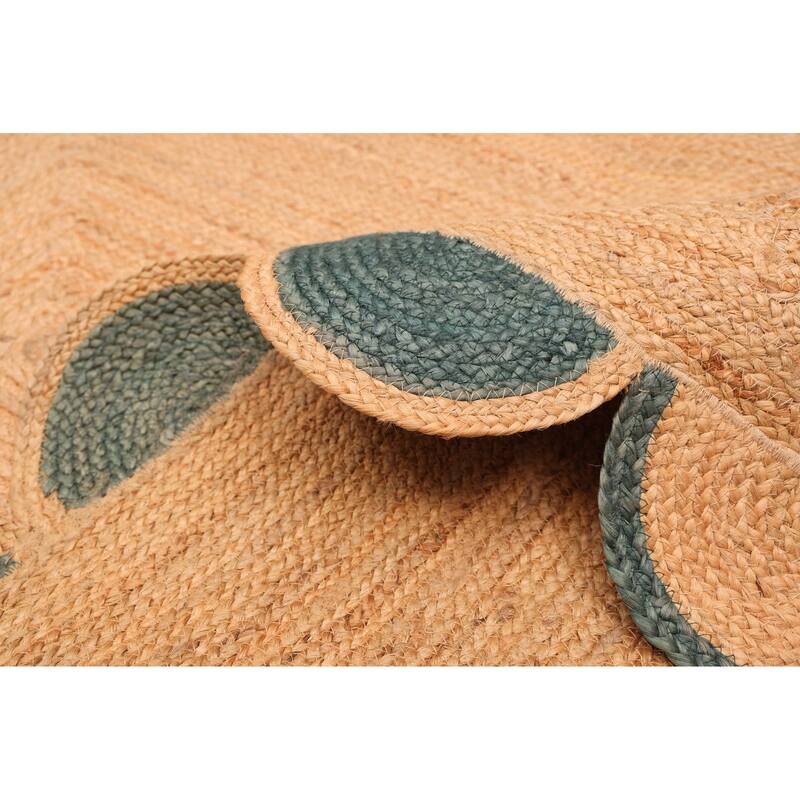 ECARPETGALLERY Braided Weave Palas Denizli Tan Jute Rug - 4'6 x 6'7