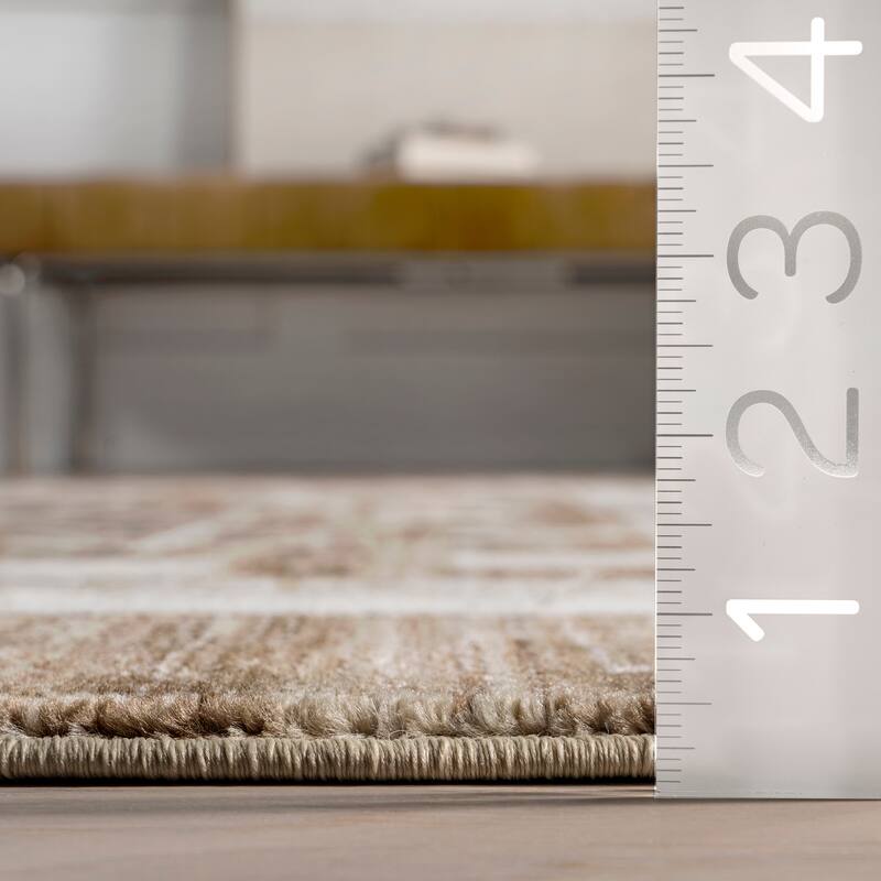 Agave Geometric Fringed Area Rug