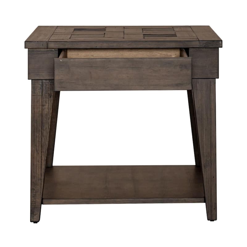 Arrowcreek Lift Top Cocktail Table, End Tables Set - Reclaimed Wood & Stone