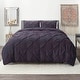preview thumbnail 25 of 175, Nestl Pinch Pleat 3-piece Duvet Cover Set Purple Eggplant - Full