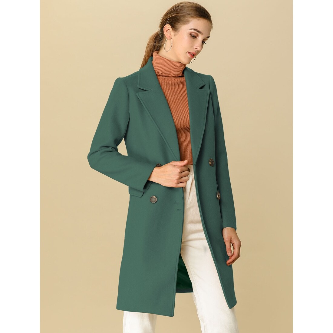 double breasted wrap coat