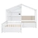 preview thumbnail 30 of 38, Gray Twin House Bed with Sofa, Charging Station & Drawers - Fun & Functional