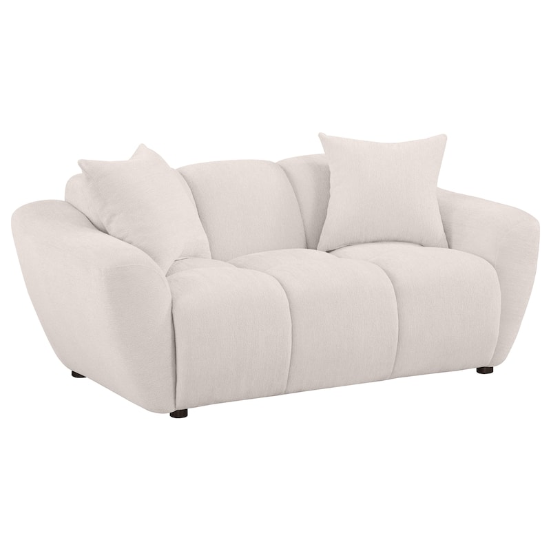 Destino Chenille Upholstered Splayed Arm Loveseat Greige - N/A - Greige