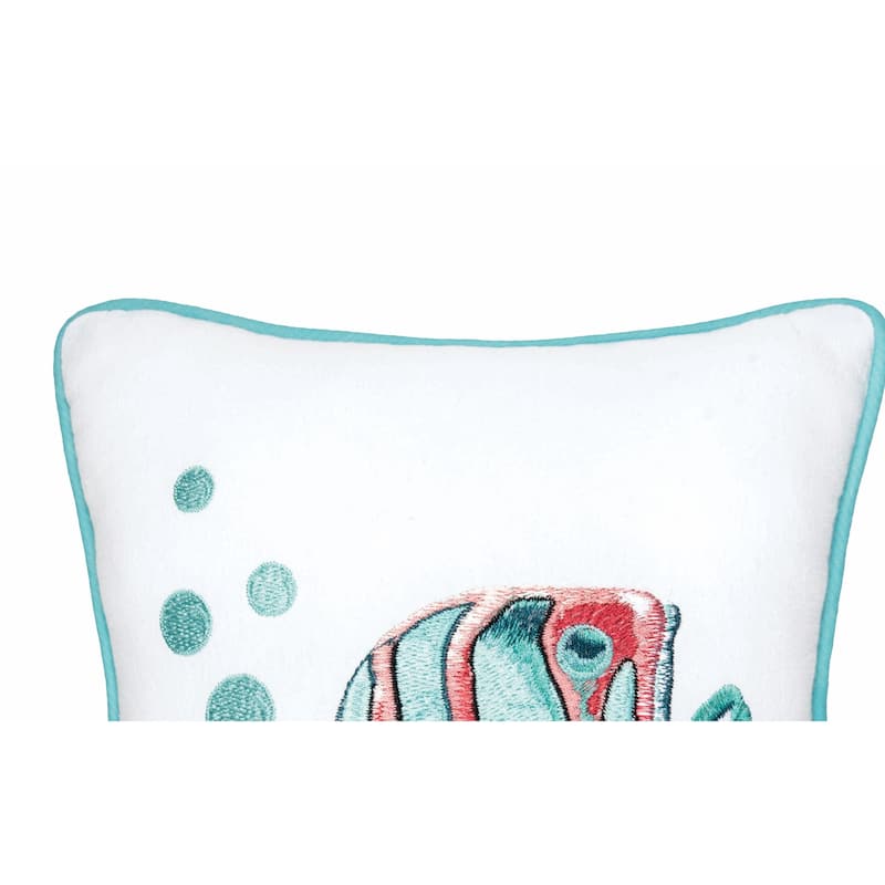10" x 10" Swimming Fish Small/Petite Accent Pillow