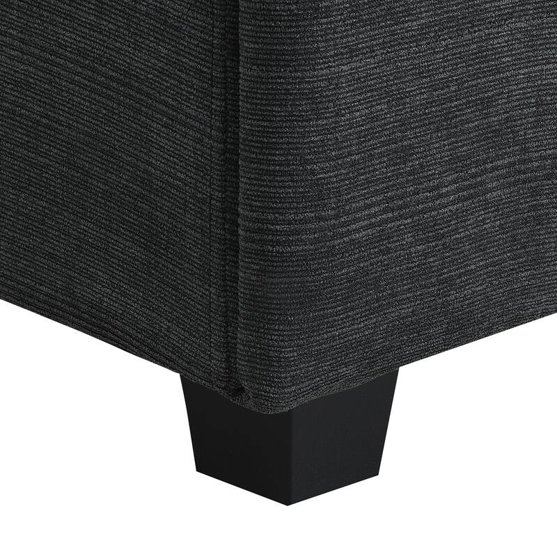 U Shaped Sectional Sofa with Ottoman, Chenille 6 Seater Sofa with Hidden Armrest Storage, Cup Holders & USB Charging Ports