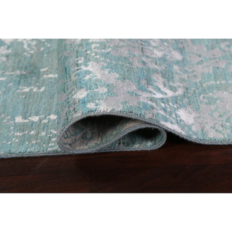 Vegetable Dye Art & Craft Oriental Runner Rug Hand-knotted Wool Carpet - 2'8" x 9'11"