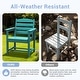 preview thumbnail 18 of 94, 6-Piece HDPE Outdoor Dining Table Sets with Umbrella Hole - 1-Table 4-Chairs-1-Bench