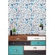 Spring Blue Watercolor Leaves Wallpaper - Bed Bath & Beyond - 32769661