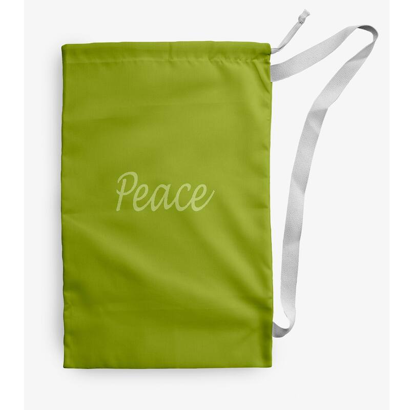 Peace Christmas Laundry Bag - 28" x 36" - Bright Green