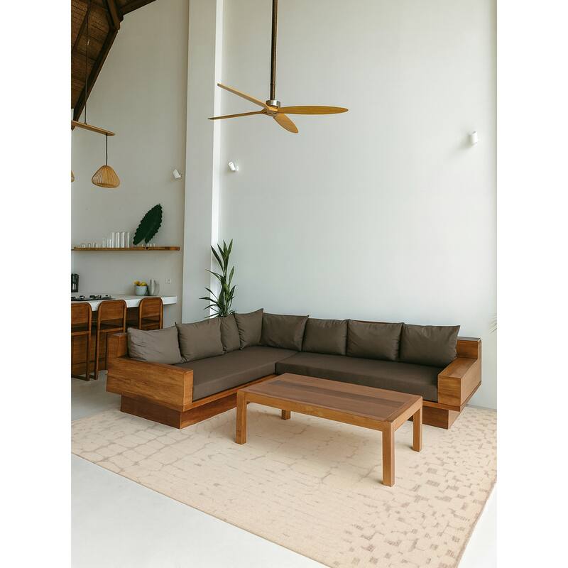 ECARPETGALLERY Hand-knotted Looma Cream Wool Rug - 8'0 x 10'1