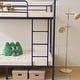 preview thumbnail 25 of 28, Twin Over Twin Bunk Bed For Kids Teens Adults, Heavy Duty Metal Bunk Bed With Ladder