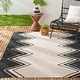 preview thumbnail 1 of 8, Nicole Miller New York Patio Sofia Leon Indoor/Outdoor Area Rug 5'2"x7'2" - Black/Ivory
