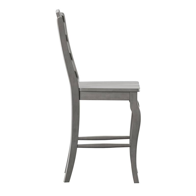 Eleanor French Ladder Back Wood Counter Chair (Set of 2) by iNSPIRE Q Classic