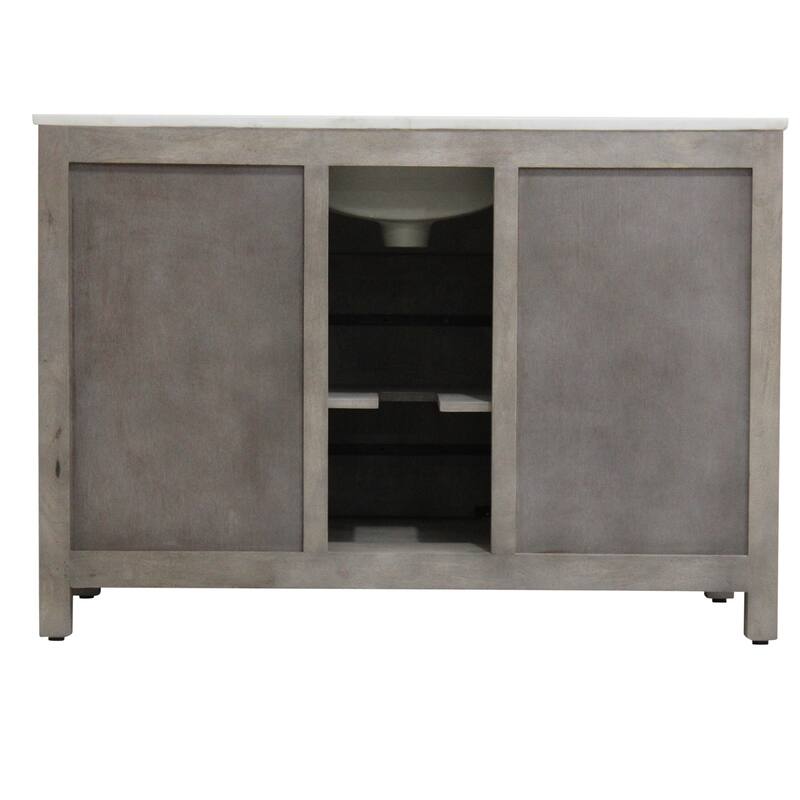 Barn Door Vanity 48 " wide in White Pigment