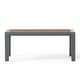 preview thumbnail 1 of 6, Davos Outdoor Aluminum Outdoor Coffee Table by Christopher Knight Home Dark Grey + Silk-Screen Brown