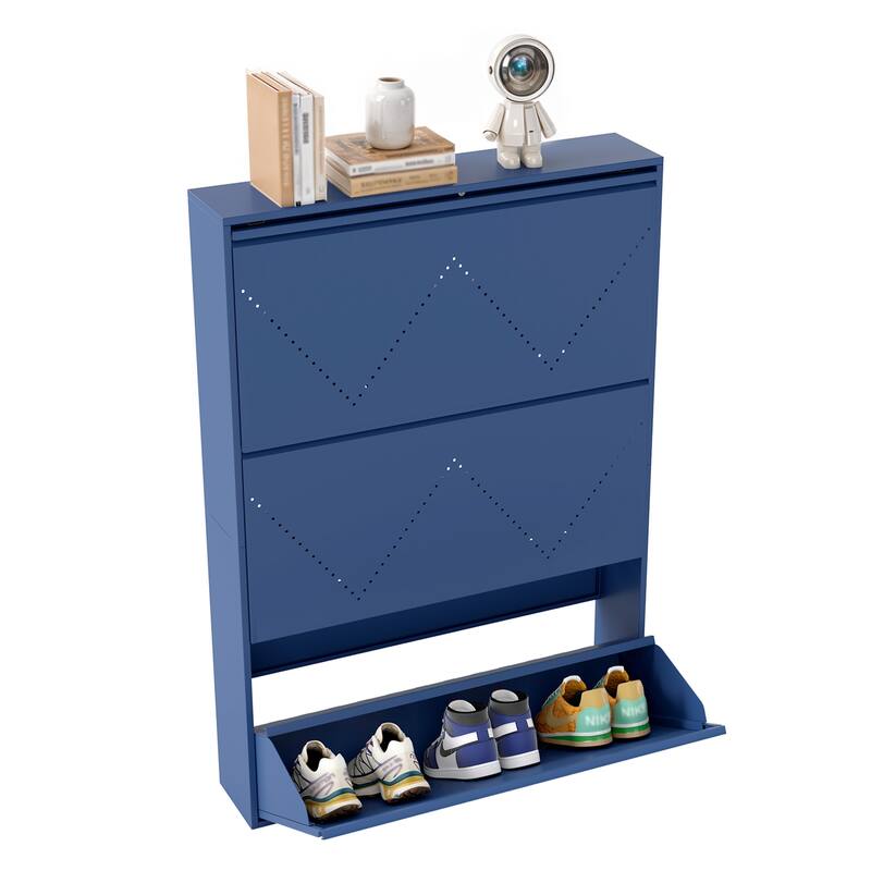Moasis 3 Flip Drawers Steel Shoe Storage Cabinet Wall mount
