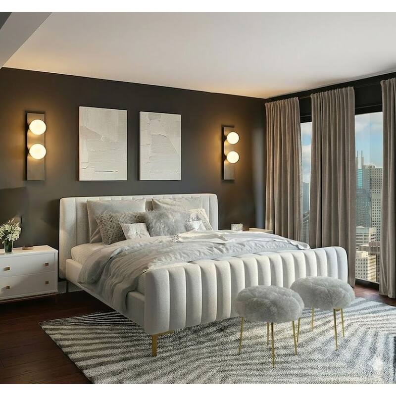 2-Light Black Wall Sconce With White Glass Shades