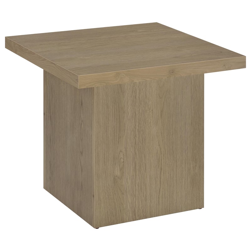 Devar Square Engineered Wood End Table - Latte
