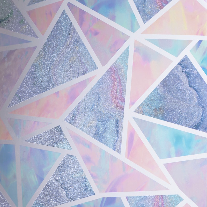 Pastel Geometric Fragments Multi Wallpaper - 20.8 in. W x 33ft L - Double Roll