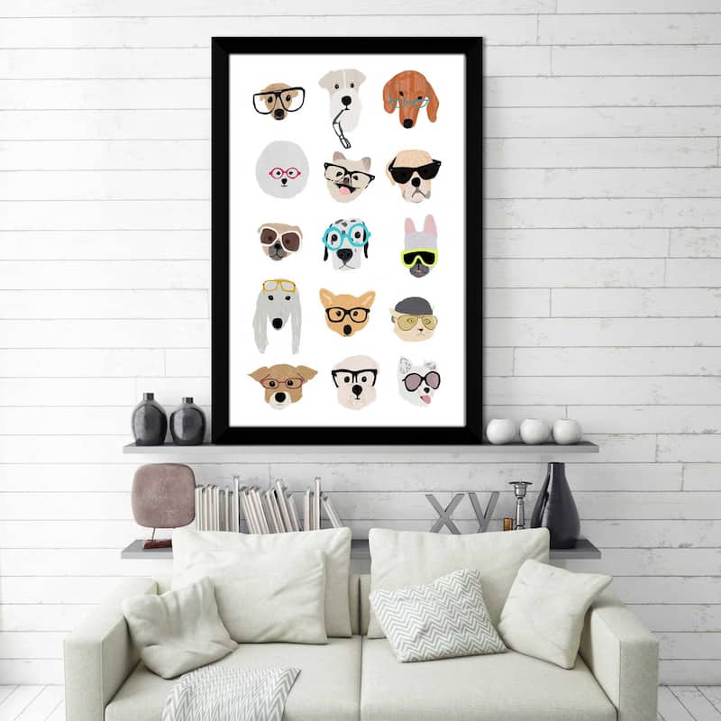 "Dogs with Glasses" by Hanna Melin Print on Acrylic