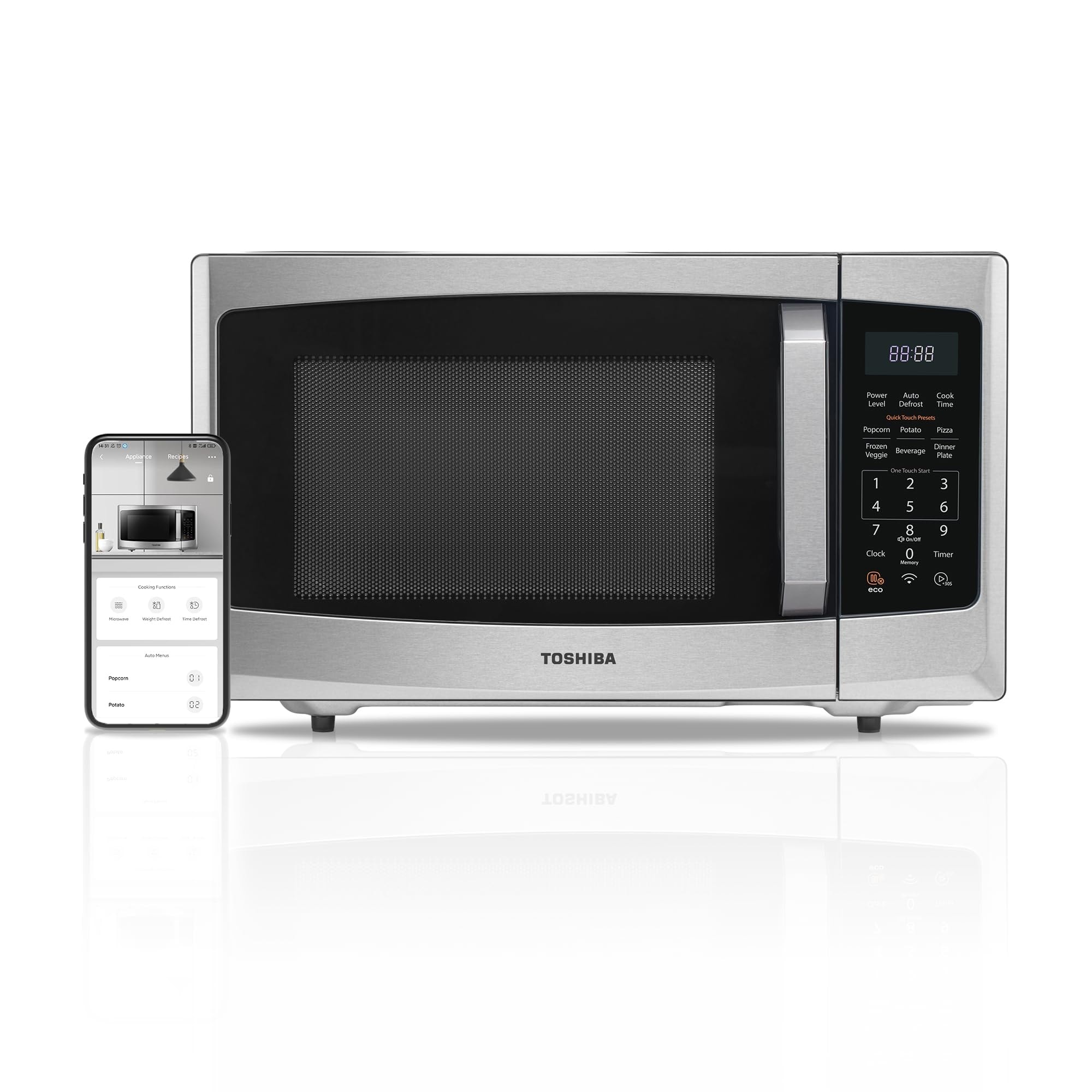 Smart Countertop Microwave Voice Control with Alexa Kitchen