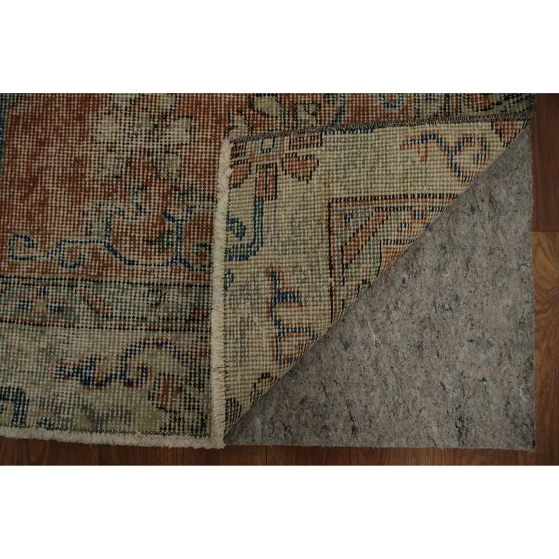 Hand Knotted Oriental 100% Wool Carpet Transitional Floral Oranges & Rust Anatolian Area Rug - 9' 2'' X 5' 6''