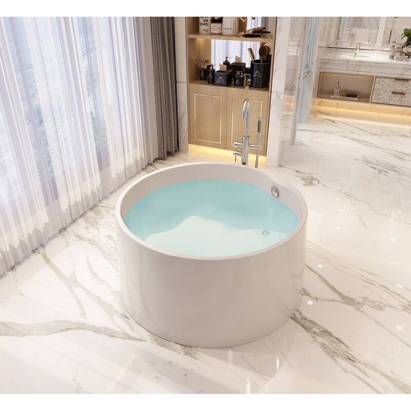 Kingston Brass VTRO454523 Aqua Eden 45" Free Standing Acrylic Soaking