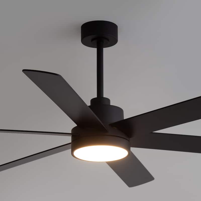 60" Reversible 10-Blade LED Ceiling Fan with Light and Remote