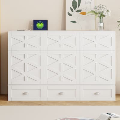 Modern Murphy Bed with Storage Drawers