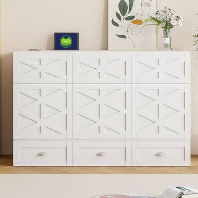 Modern Murphy Bed with Versatile Storage Drawers