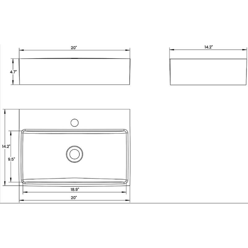 20" Striped Bathroom Vanity with Ceramic Sink, Freestanding Bathroom Cabinet for Modern Bathroom, KD