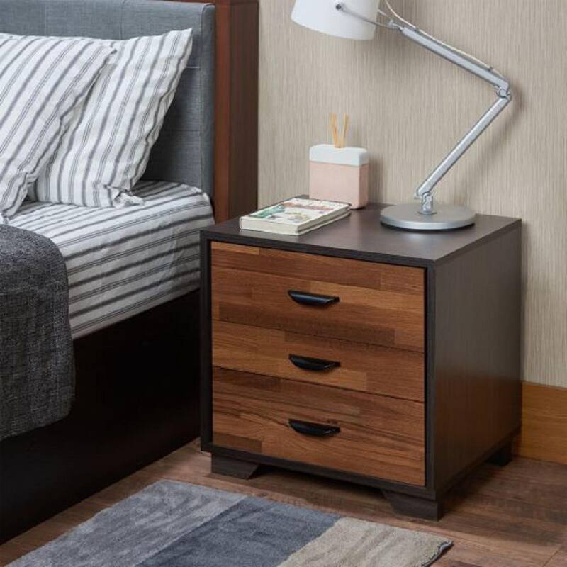 Modern Nightstand with 3 Drawer
