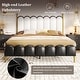 preview thumbnail 33 of 44, Christopher Knight Home - Leather Upholstered Bed with Headboard & Footboard, Solid Wood Slats & Legs, No Box Spring Needed